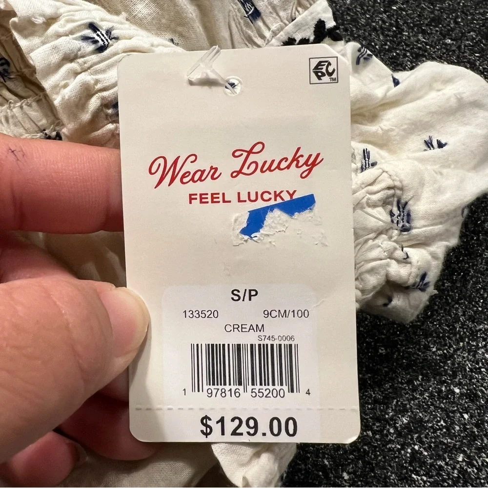 NWT Lucky Brand Cream and Black Patterned Maxi Skirt Size S - Picture 6 of 8